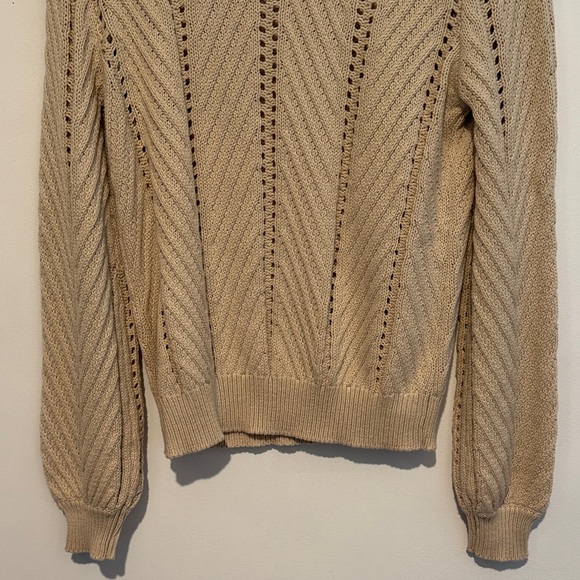 Cream Open-Knit Sweater - Picture 8 of 8